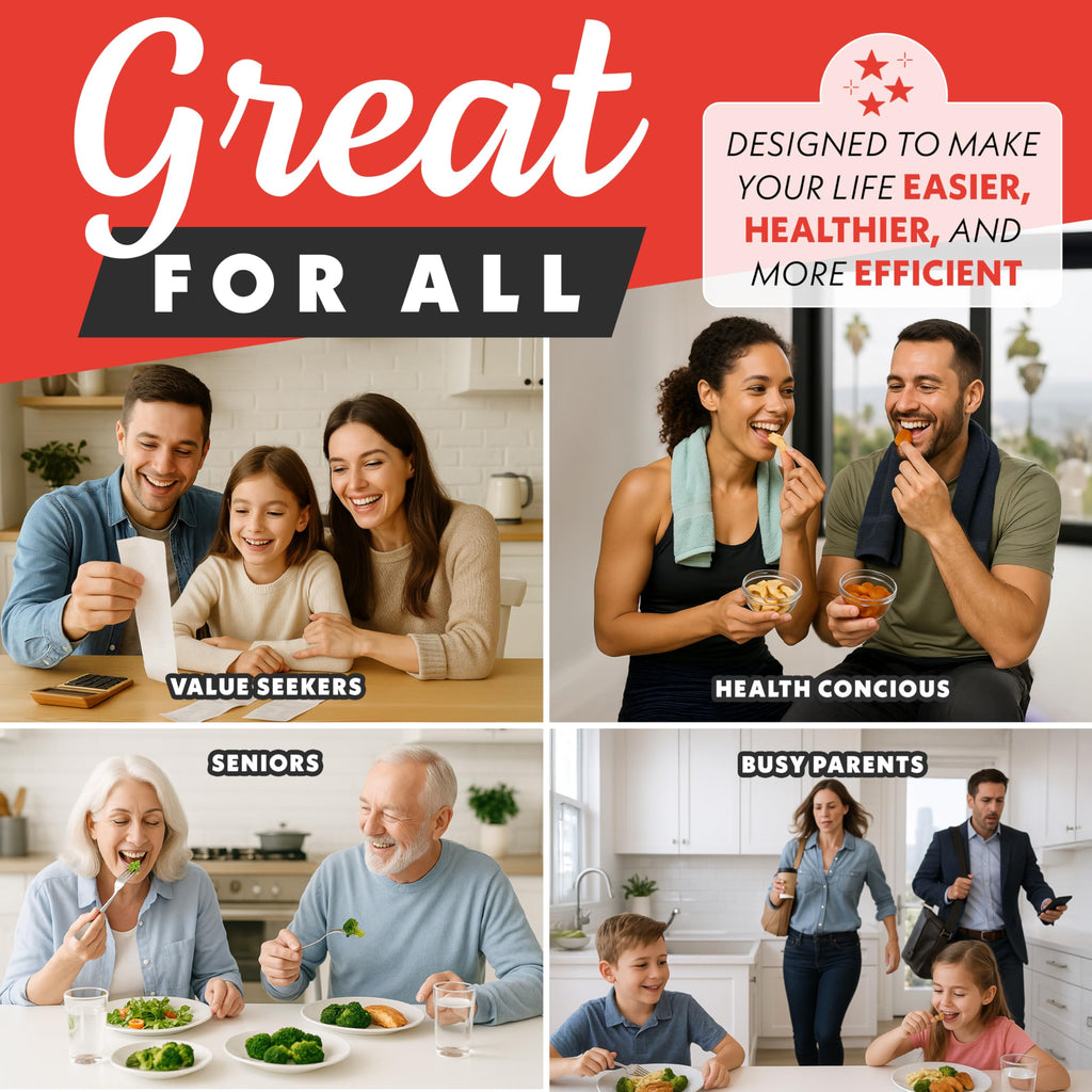 Gourmia Air Fryer Toaster Combo - 6-in-1 Multi-function Countertop Oven Adjustable Temperature & Timer, Fry Basket, Baking Pan, Oven Rack & Pullout Crumb Tray, Stainless Steel