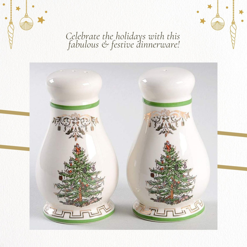 Spode Christmas Tree Gold Salt & Pepper Set – Gold, Set of 2