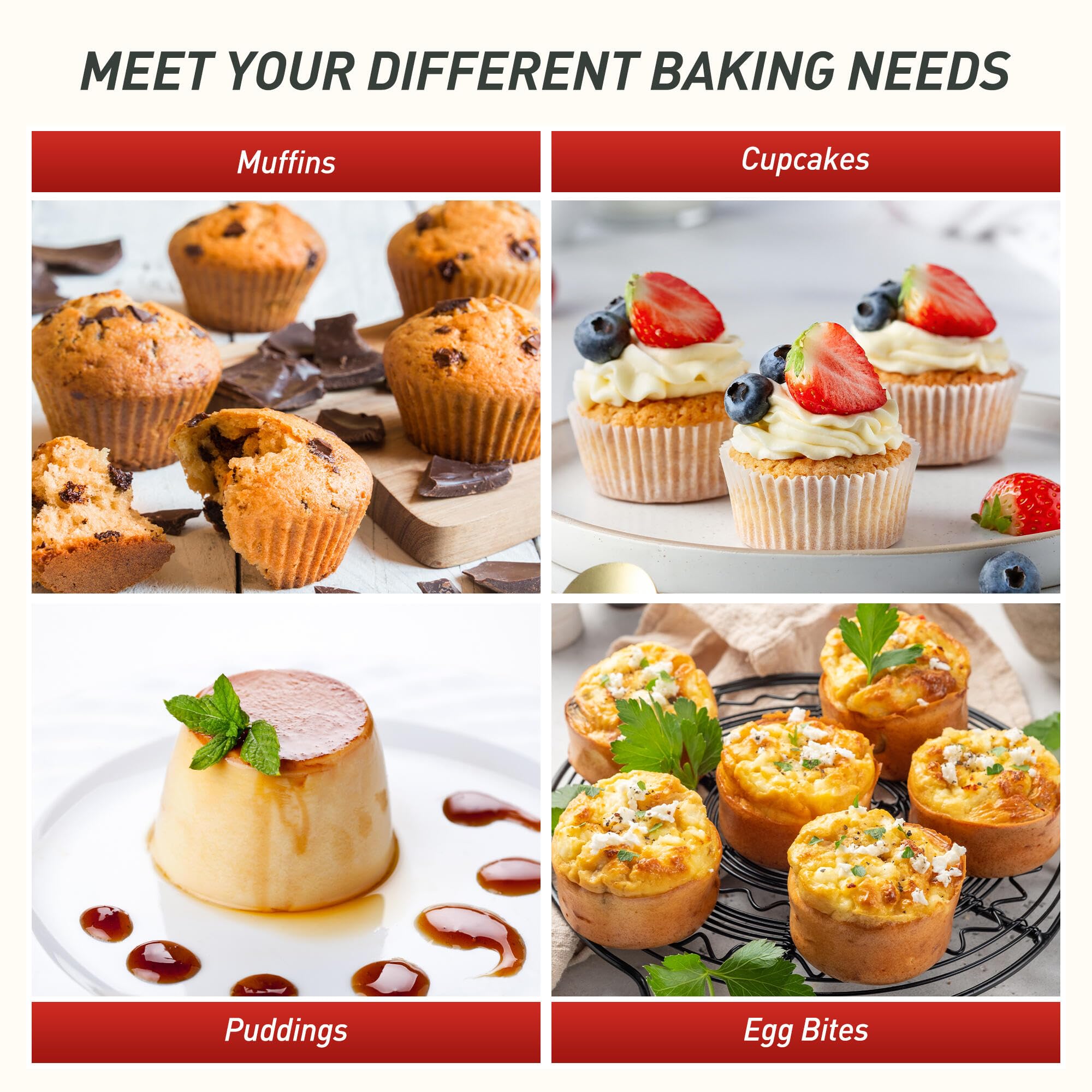 12 Cups Silicone Muffin Pan with Metal Reinforced Frame Regular Size Cupcake Pan Tray Egg Bites Silicone Circle Cookie Molds Muffin Tin Tart Pans Baking Sheet Set for Breakfast Sandwiches