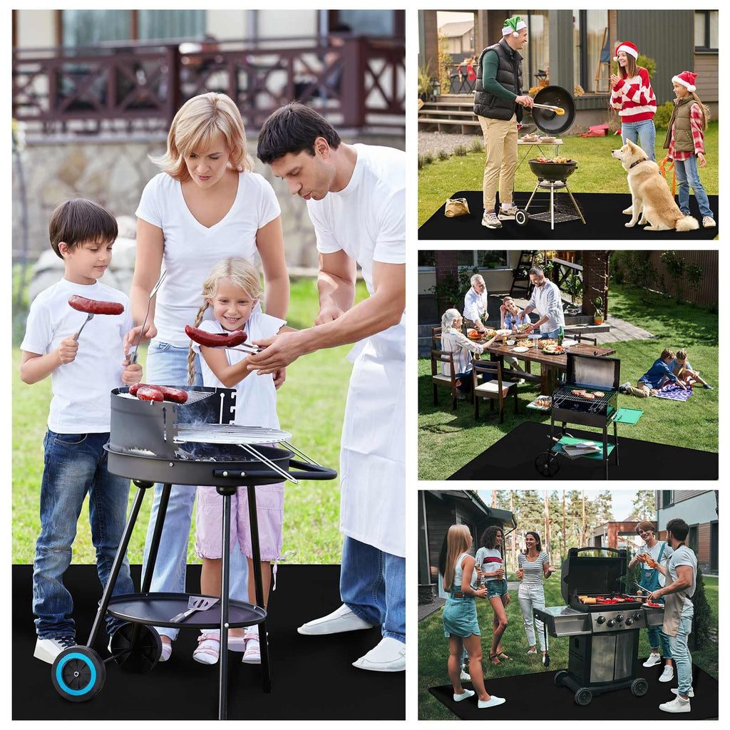 THMINS 80X48 Inches Extra Large Under Grill Mat for Outdoor Grill