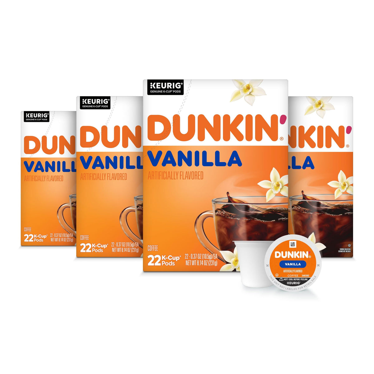 Dunkin’ Hazelnut Artificially Flavored Coffee, Keurig K-Cup Pods, 10 Count
