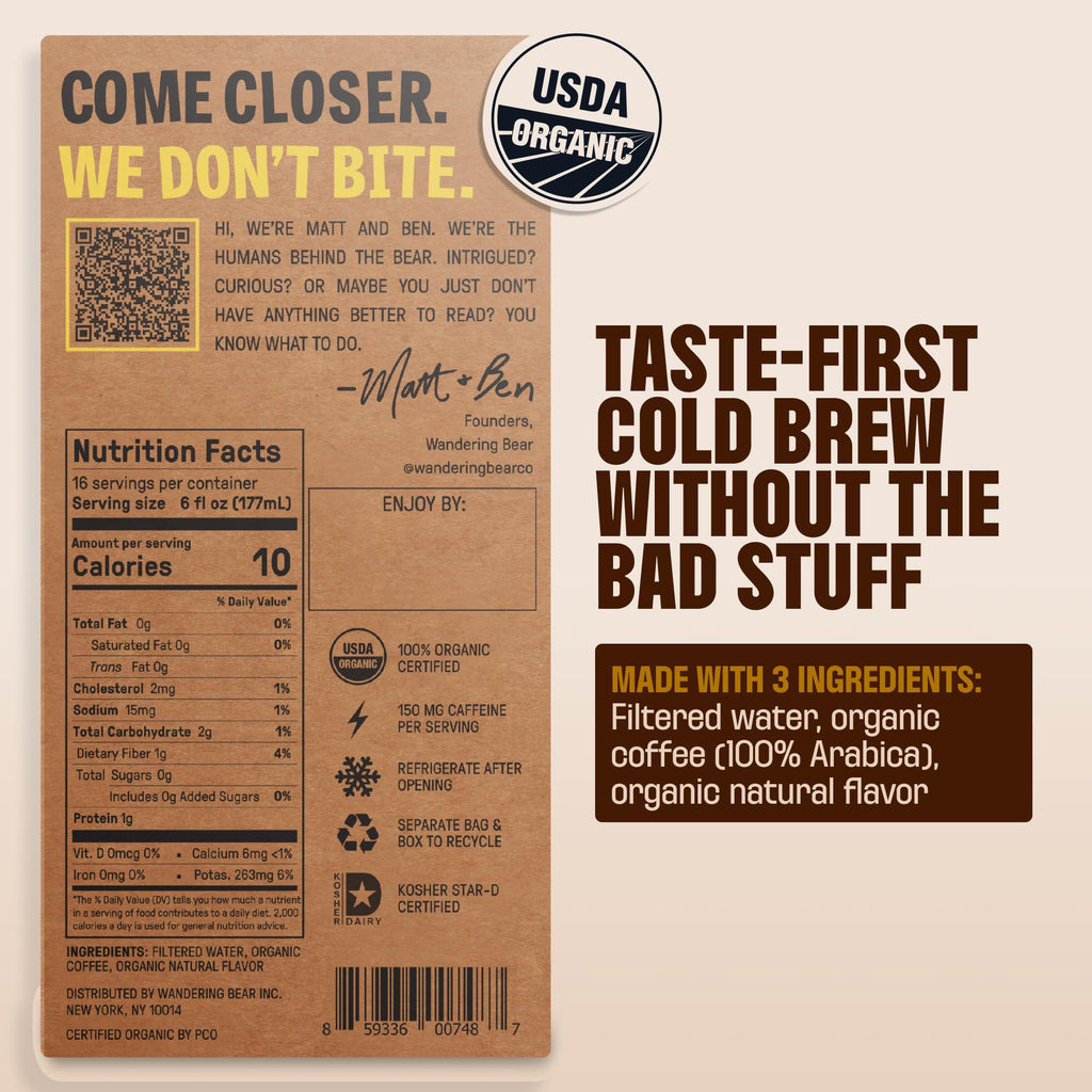 Wandering Bear Organic Caramel Cold Brew On Tap - 96 fl oz, Iced Coffee