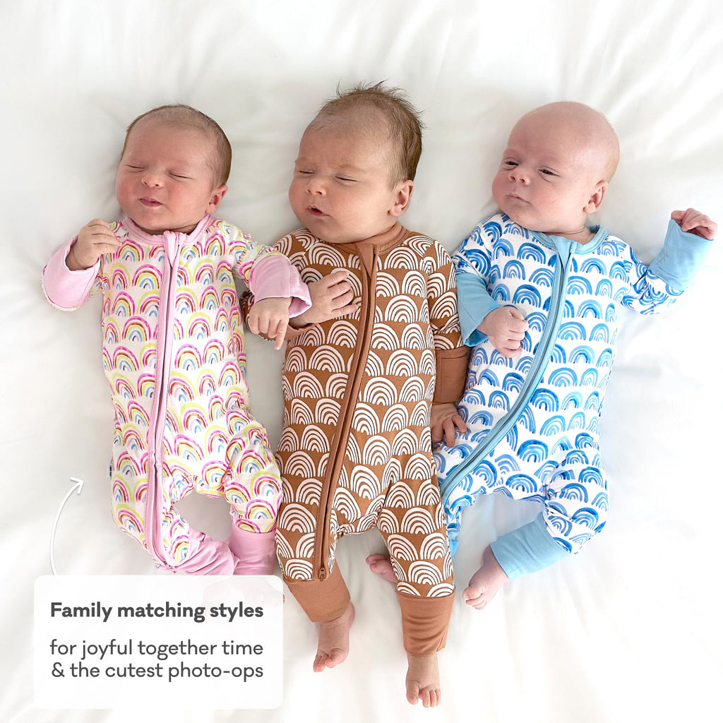 Little Sleepies Baby Pajamas, Pastel Rainbows, 3T