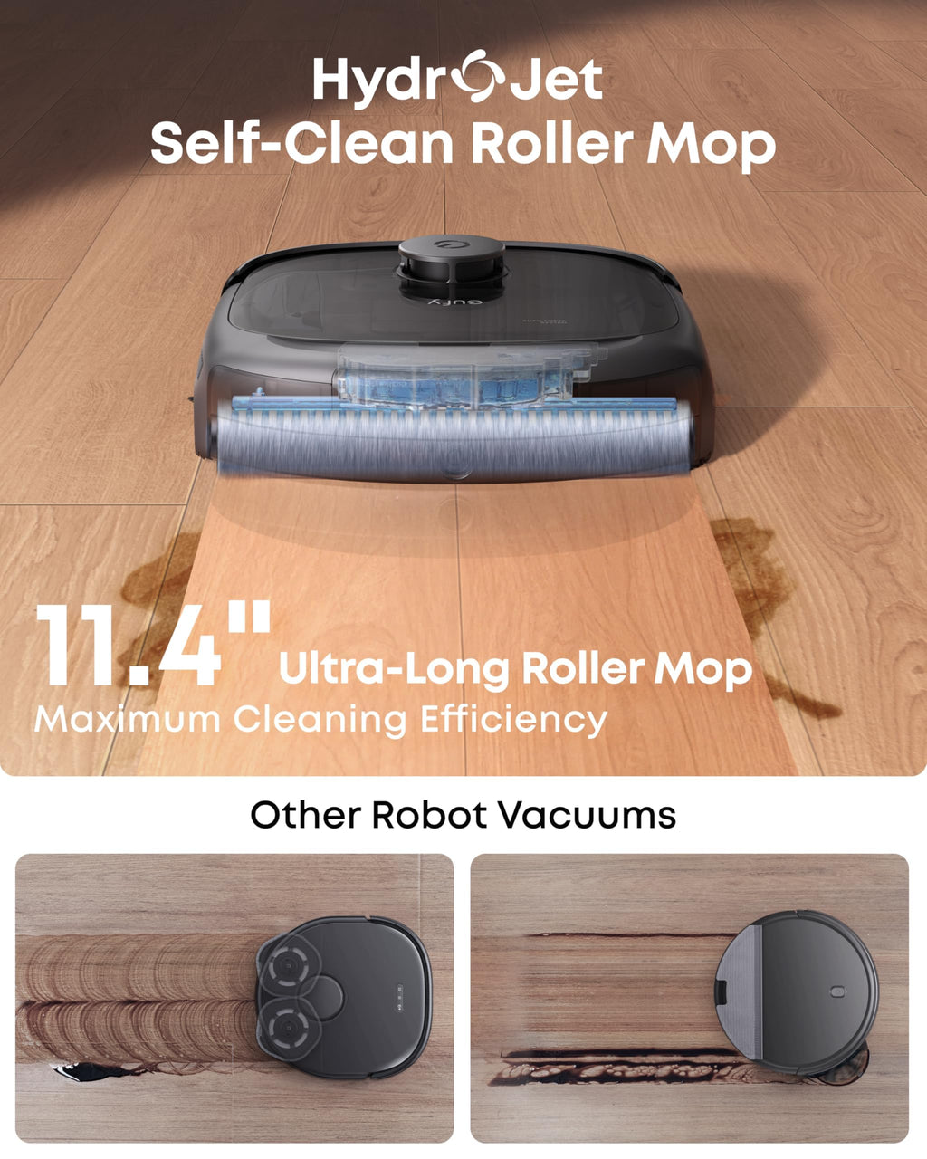 eufy E25 Robot Vacuum and Mop Combo, 20,000 Pa, HydroJet Roller Mop