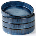 famiware Star 8.25" Pasta Bowls Set of 4, Bowl Plates, Nebulas Blue
