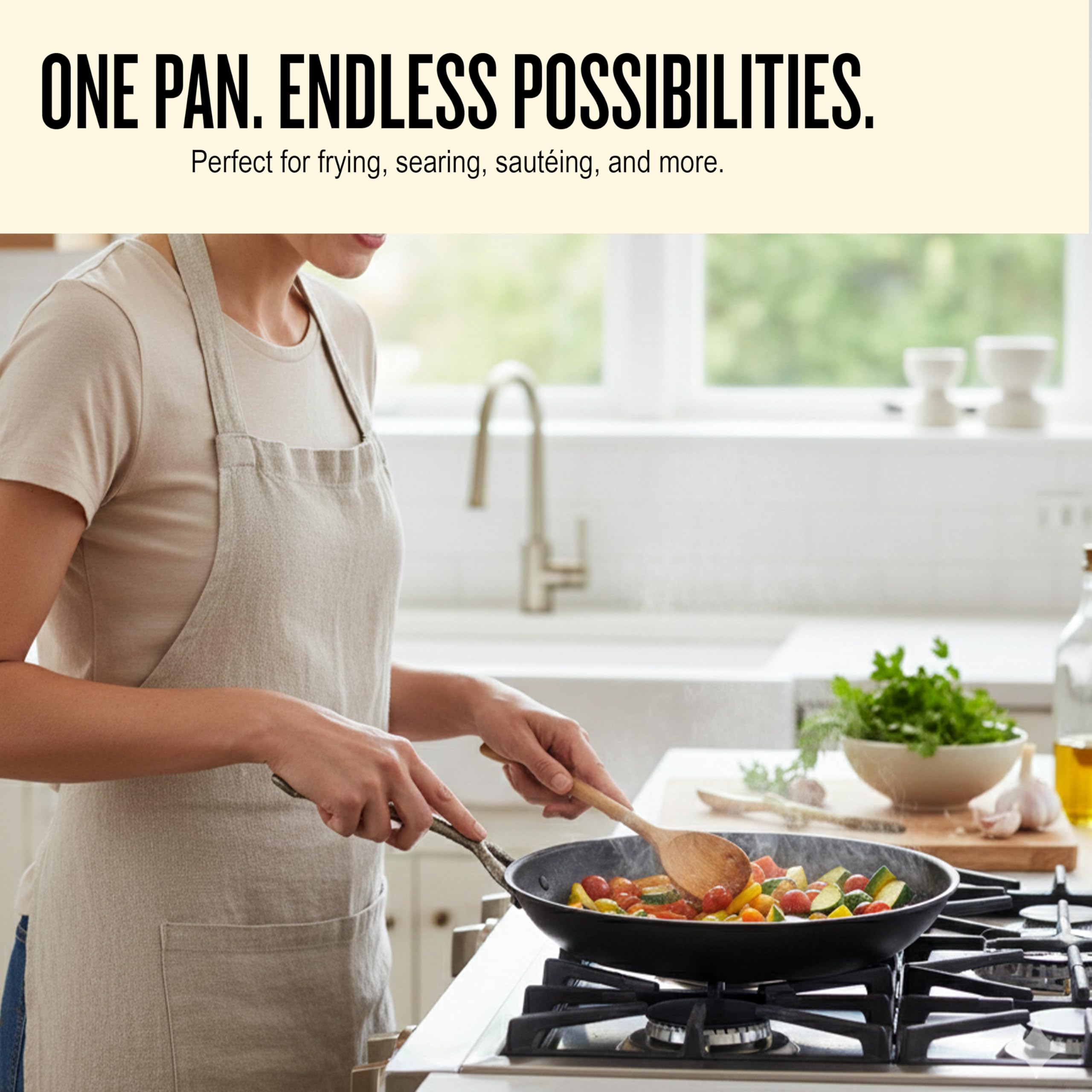 Alva Artist 9.5 Inch Induction and Oven Safe Carbon Steel Frying Pan