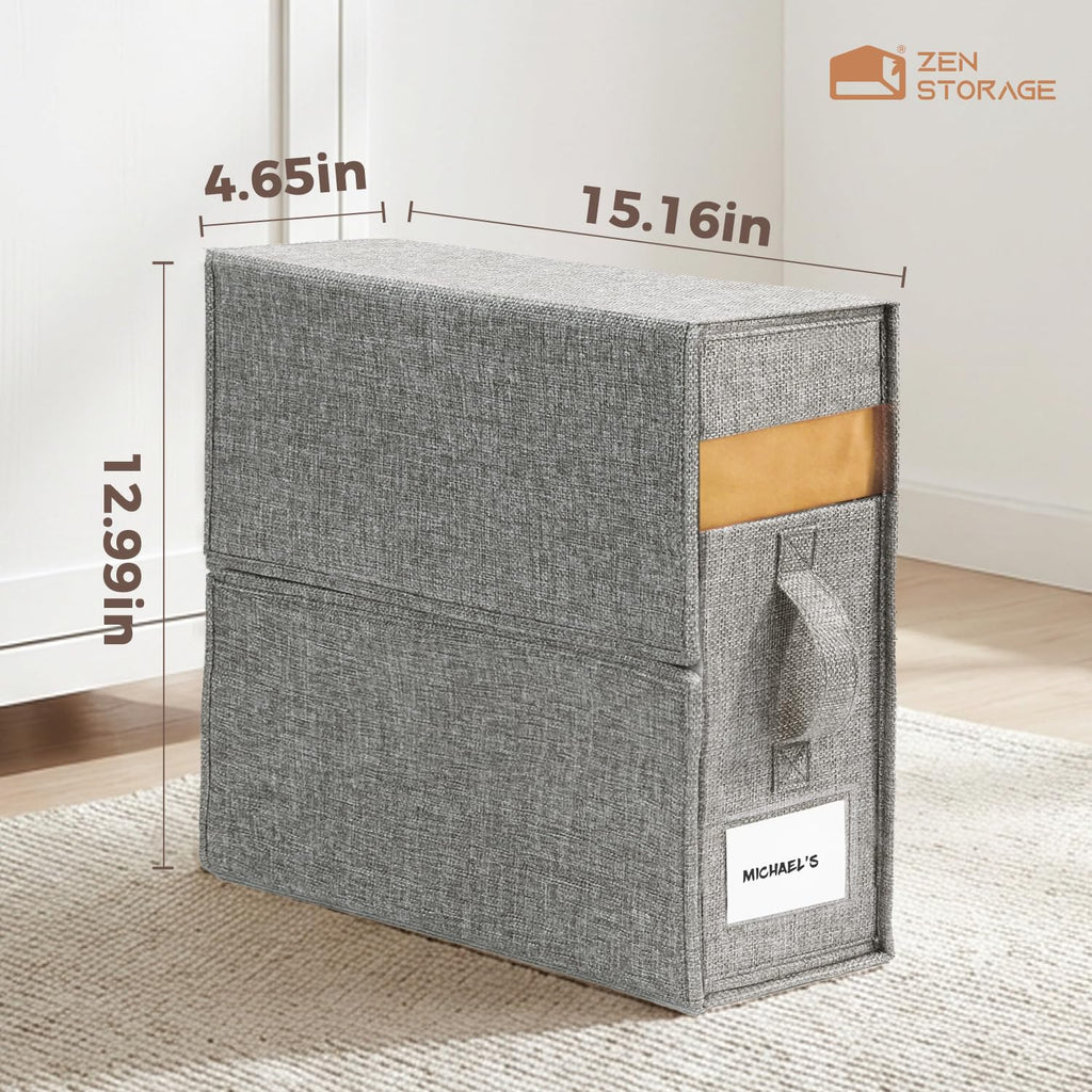 ZenStorage Sheet Organizers and Storage for Linen Closet, 6Pack Grey