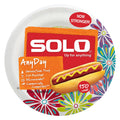 Solo AnyDay 8.5" Paper Plates, Medium, Printed, Mega Pack of 150ct