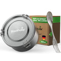 Blockhütte Metal Lunch Container 40oz with Spork, Bento Box Adult Metal BPA Free, Stainless Lunch Box for Work Dishwasher Safe, Stainless Steel Food Storage Containers Leakproof