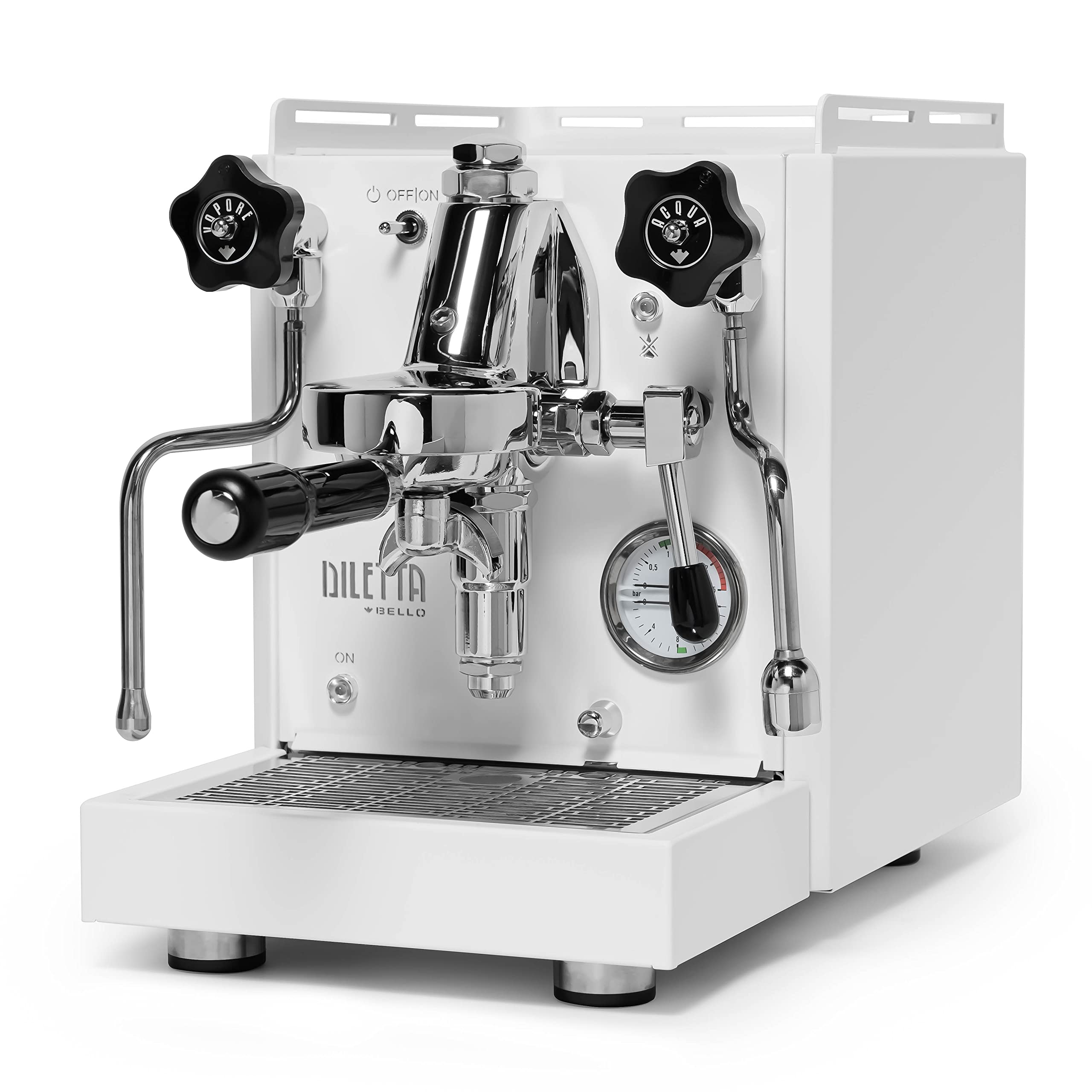 Diletta Bello Espresso Machine | Heat Exchanger | E61 | Manual Control | 3 Liter | Made In Italy | (White)
