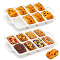 Vinino 2 Pack Mini Silicone Loaf Pans with Metal Reinforced Frame, 8-Cavity