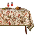 ISAENNE Designer Vintage Square Linen Small Tablecloth,55"x55"-Grace A