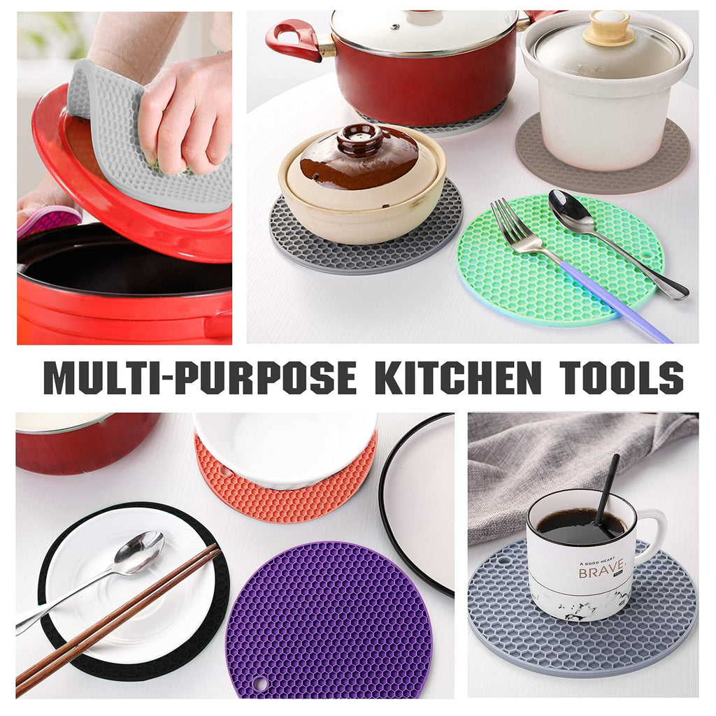 Joyhalo 4 Pack Trivets for Hot Dishes