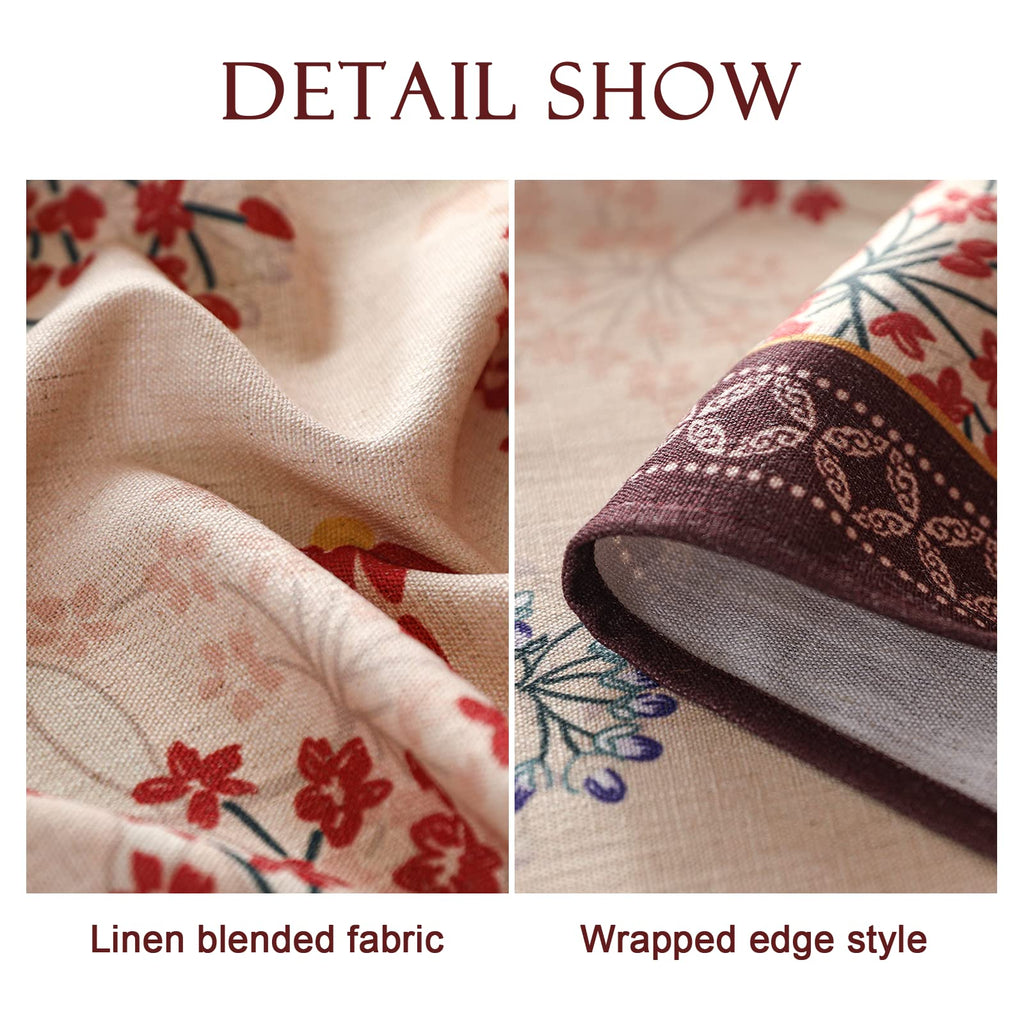 patdrea Vintage French Linen Tablecloth,Square,55"x55"-NewMari