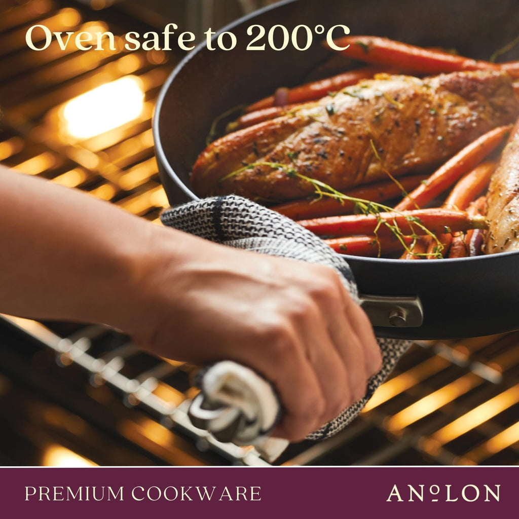 Anolon Advanced Home Hard-Anodized Nonstick Skillets (2 Piece Set- 10.25-Inch & 12.75-Inch, Onyx)