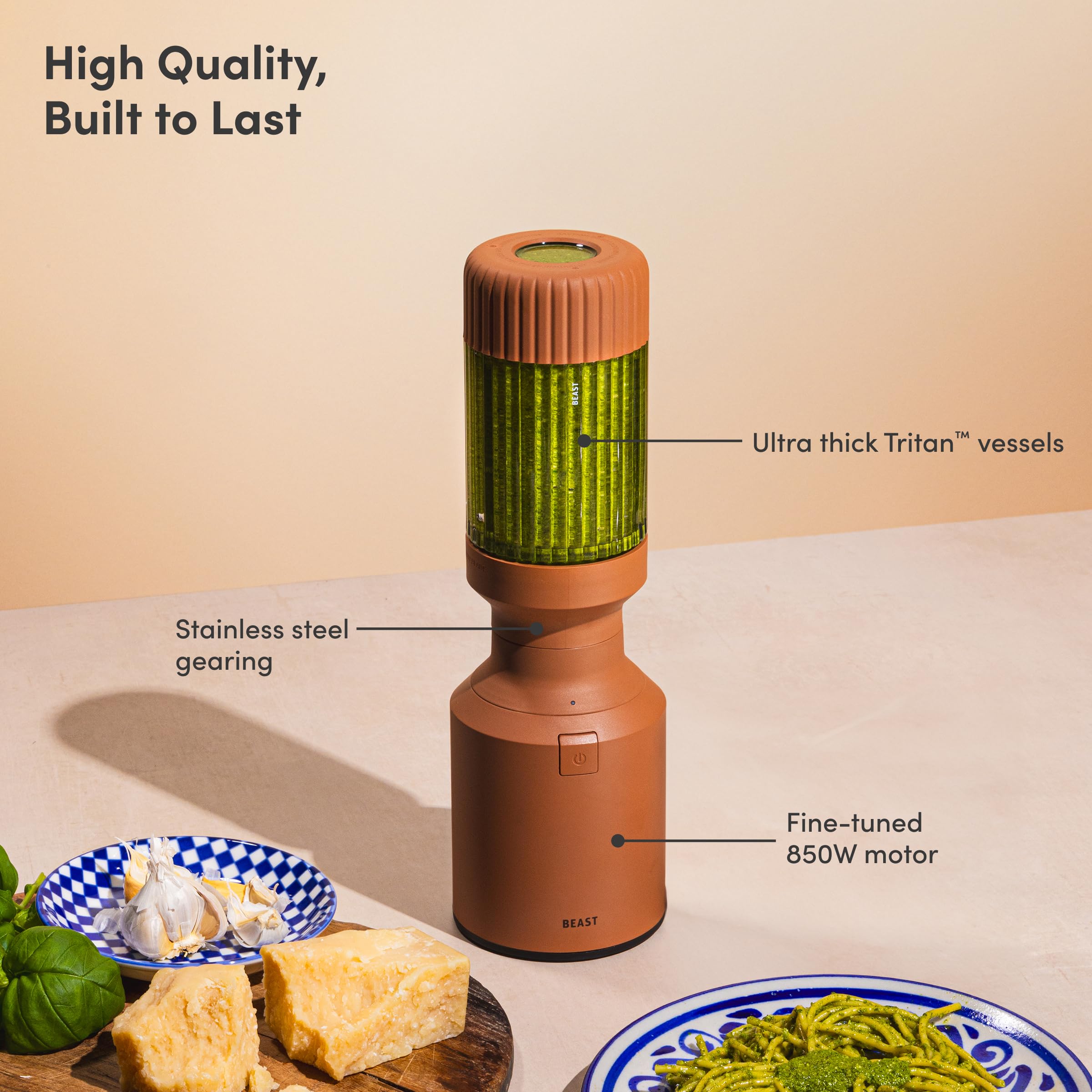 Beast Mighty 850 Plus Personal Blender, XL Vessel, Terra, 850W
