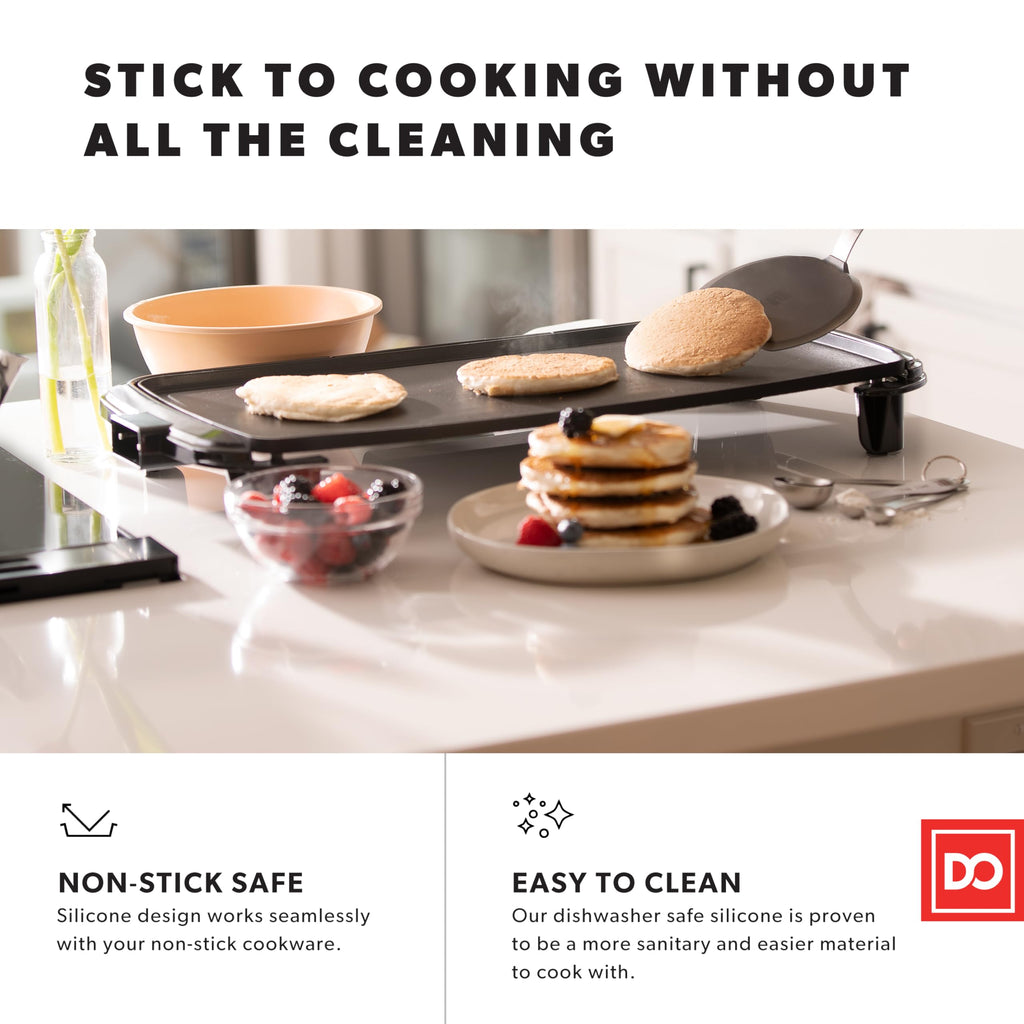 DI ORO Silicone Pancake Turner - Flexible & Thin, 600F Heat Resistant