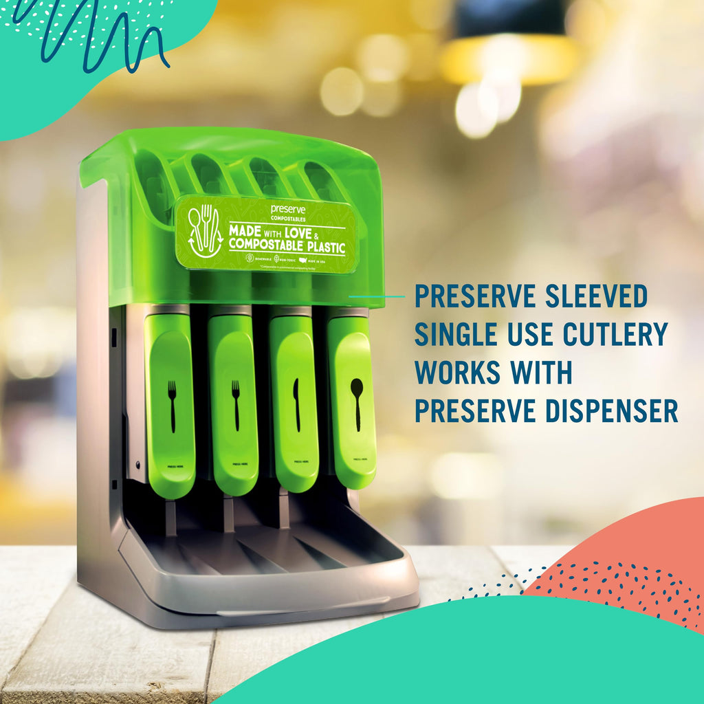 Preserve Compostable Knives, Made in USA, Medium Weight Cutlery, White, 840 Count