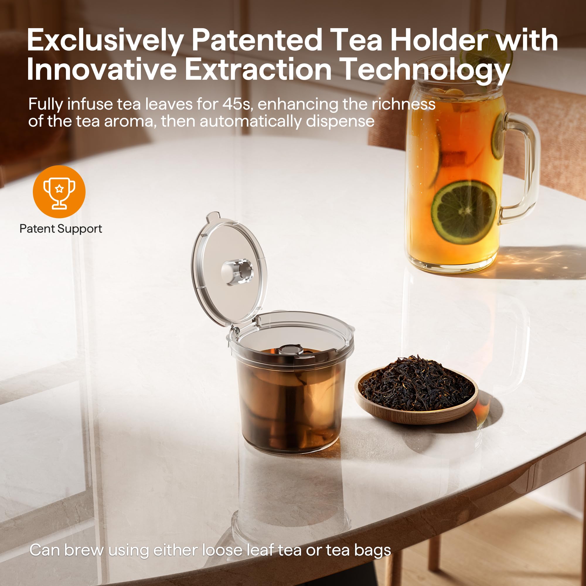 Tastyle Single Serve Coffee Maker for K Cup, Ground and Tea