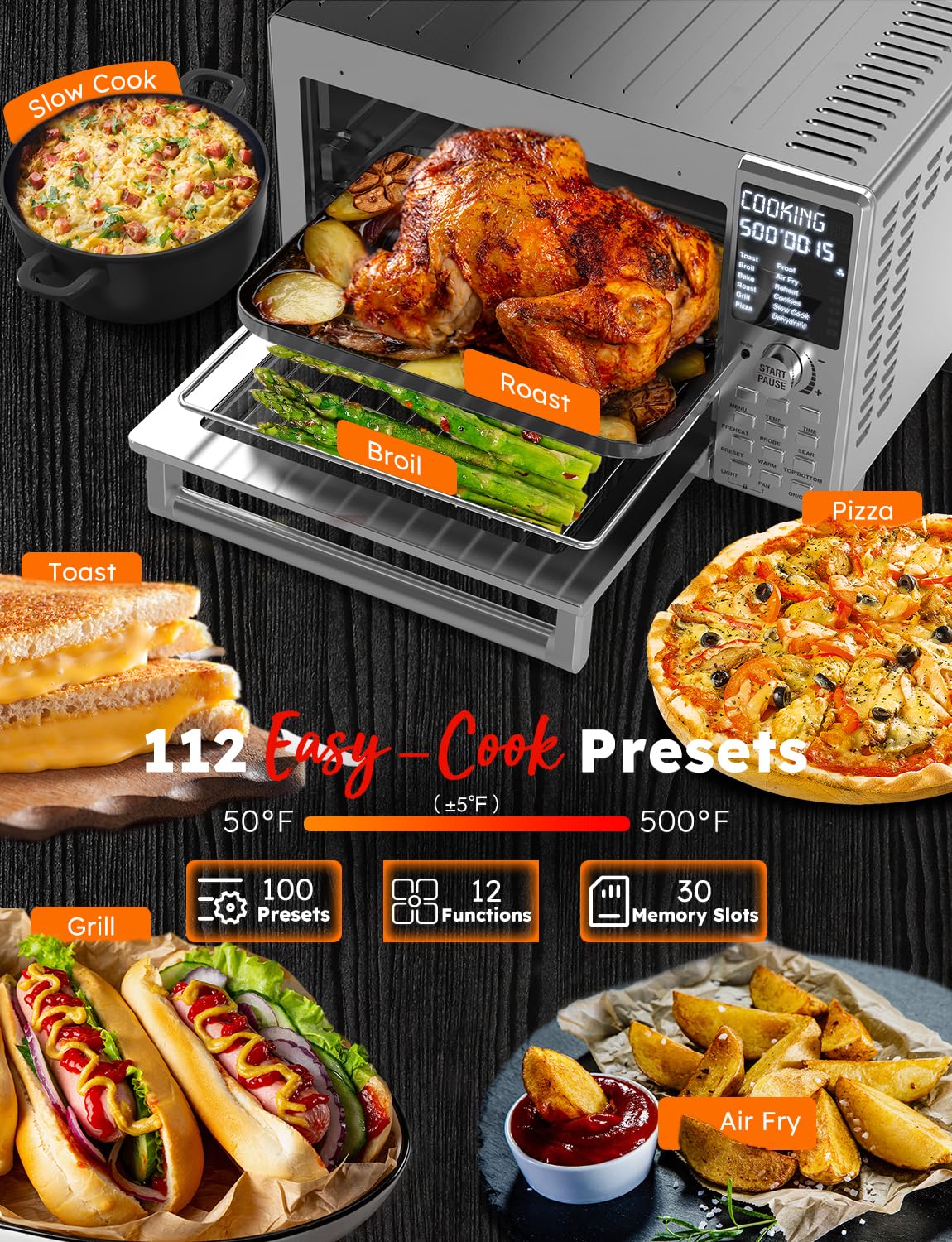 Nuwave Bravo XL Pro Air Fryer Toaster Oven w/Grill Combo, 2026 New System