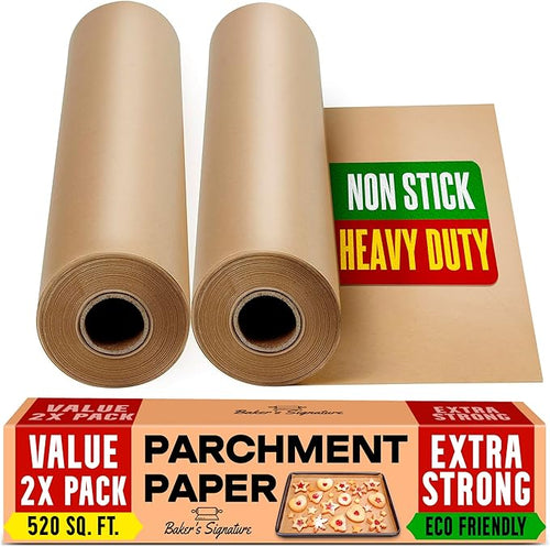 260 Sq.Ft Unbleached Parchment Paper for Baking - Roll with Cutter
