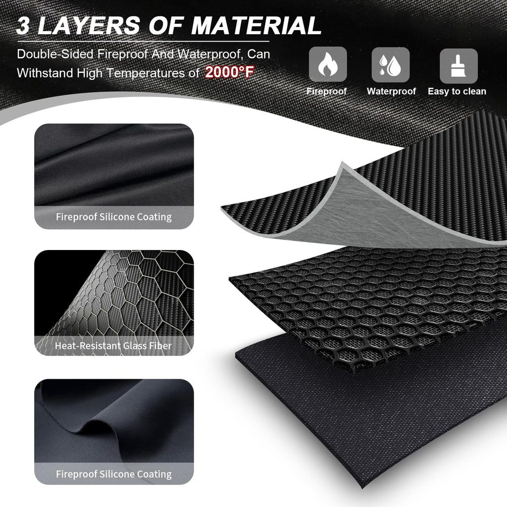 RERAMDO 48 X 30 Inch Under Grill Mats for Outdoor Grill