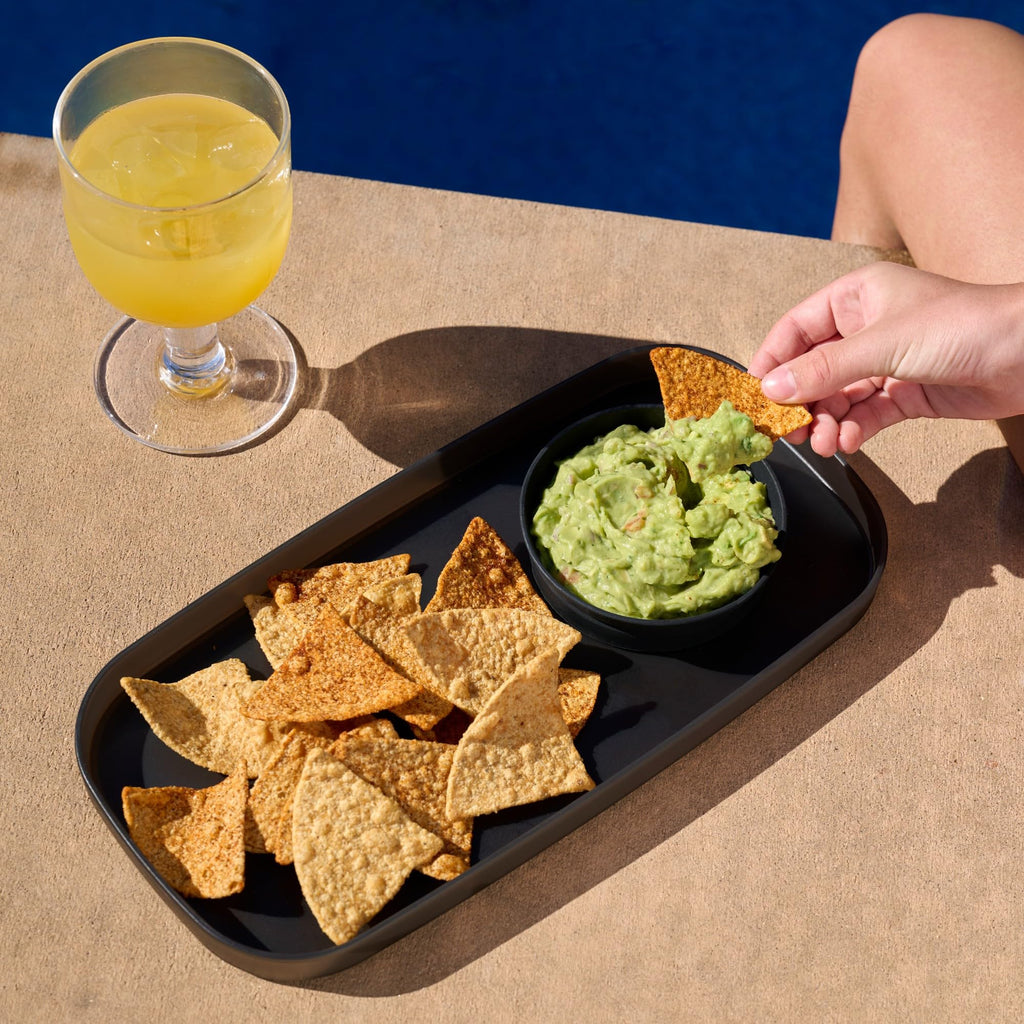 madesmart dipware Small Serving Plate, Stackable & Removable Dip Bowl for Salsa, Queso, Salad, Olives, Dishwasher & Microwave Safe, Multipurpose Plate & Bowl, Lime