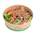 Restaurantware Paper Food Containers 200 Pack Of 17 oz Disposable Round Kraft Salad Bowls BPI-Certified Compostable Stackable Greaseproof Meal Prep Take Out Containers For Soups, Snacks And Desserts