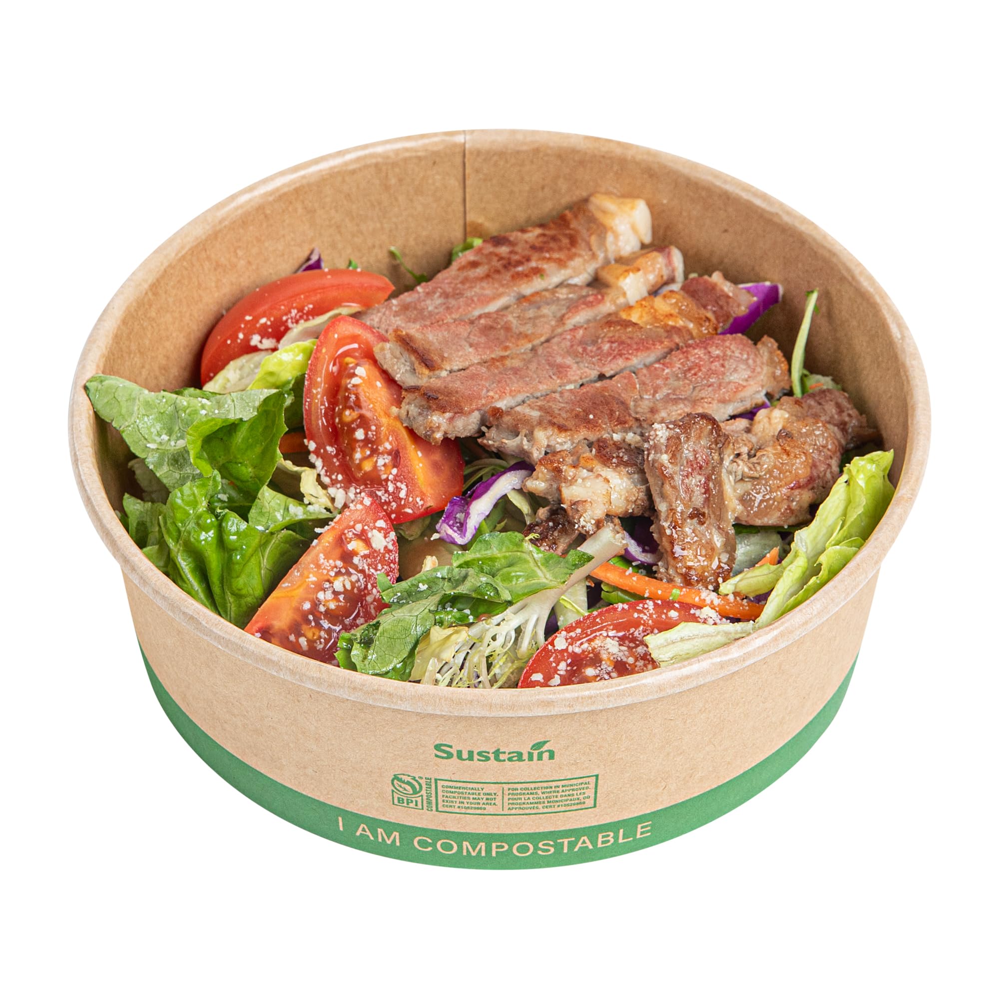 Restaurantware Paper Food Containers 200 Pack Of 17 oz Disposable Round Kraft Salad Bowls BPI-Certified Compostable Stackable Greaseproof Meal Prep Take Out Containers For Soups, Snacks And Desserts