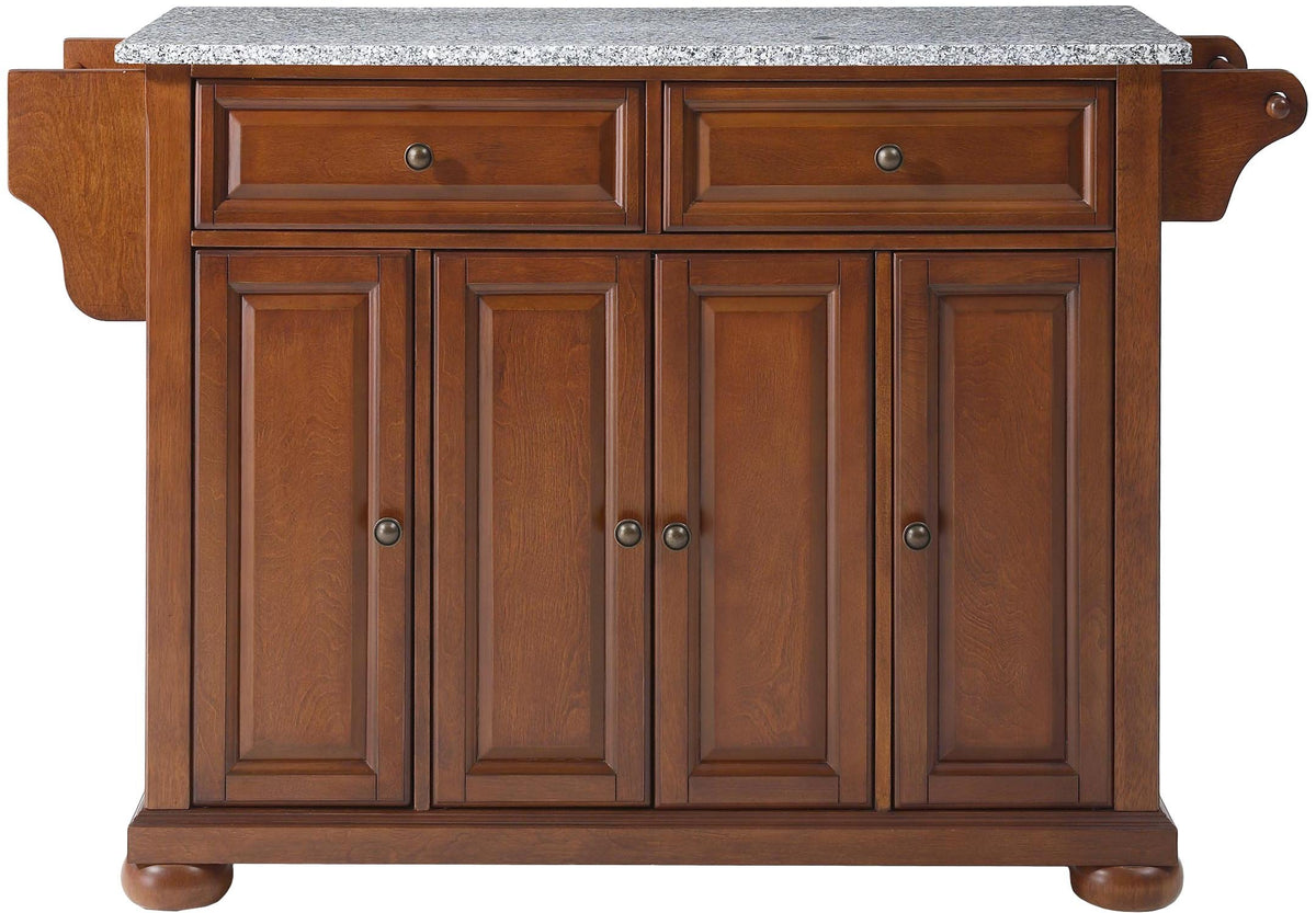 Crosley Furniture Alexandria Rolling Kitchen Island, Wood Top
