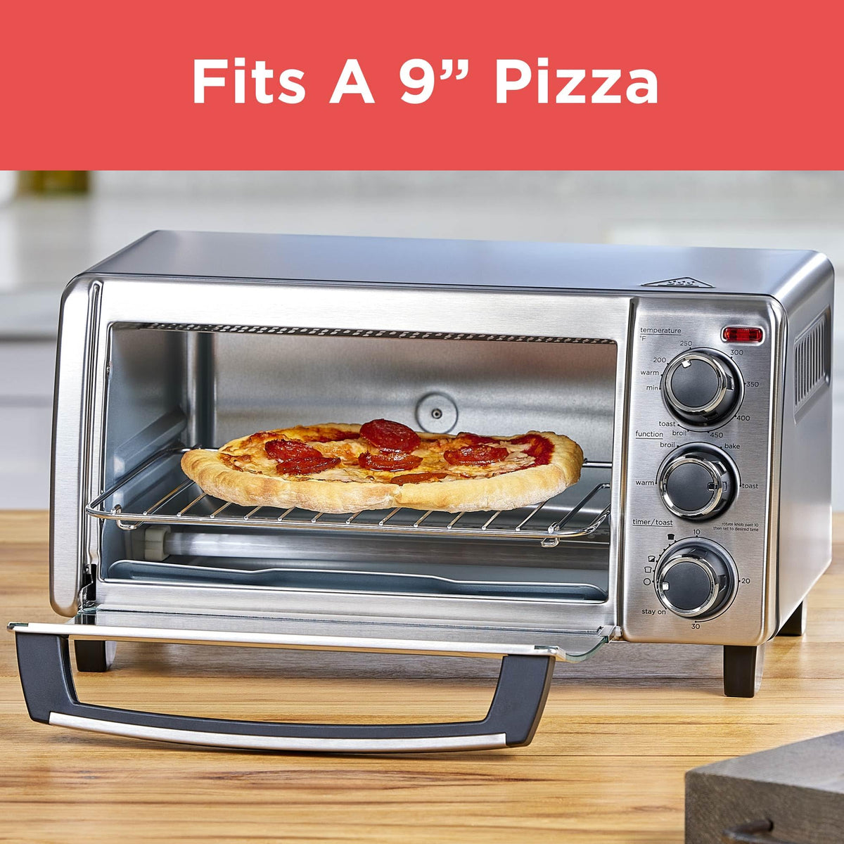 BLACK+DECKER TO1313SBD Toaster Oven, 15.47 Inch, Silver