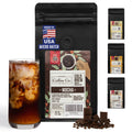 Inspired Coffee Co Cold Brew Coffee - Mocha Flavored - Coarse Ground Beans For Perfect Medium Roast Low Acid Smooth Taste - 100% Arabica Grounds 12 oz. Resealable Bag
