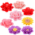 8 Pack Large Flower Succulent Candle Mold Resin Casting Silicone Molds for Home Decor & Candle Making Wave Spiral Mold