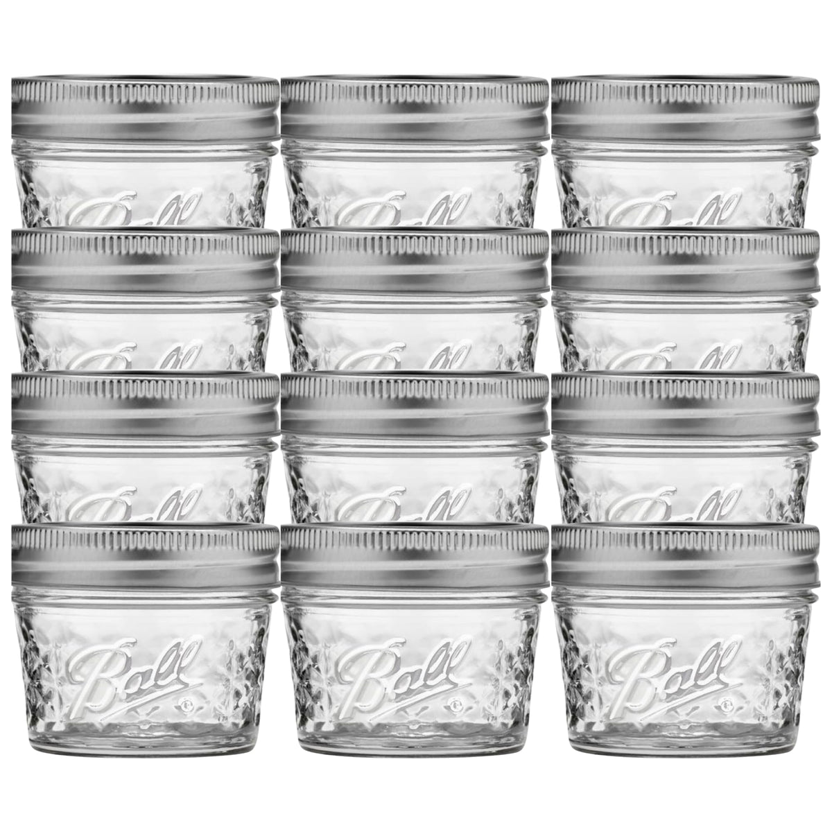 Ball Regular Mouth Glass Mason Jars with Lids and Bands, Used for Canning (Half Pint, 8 Ounce (Pack of 6))