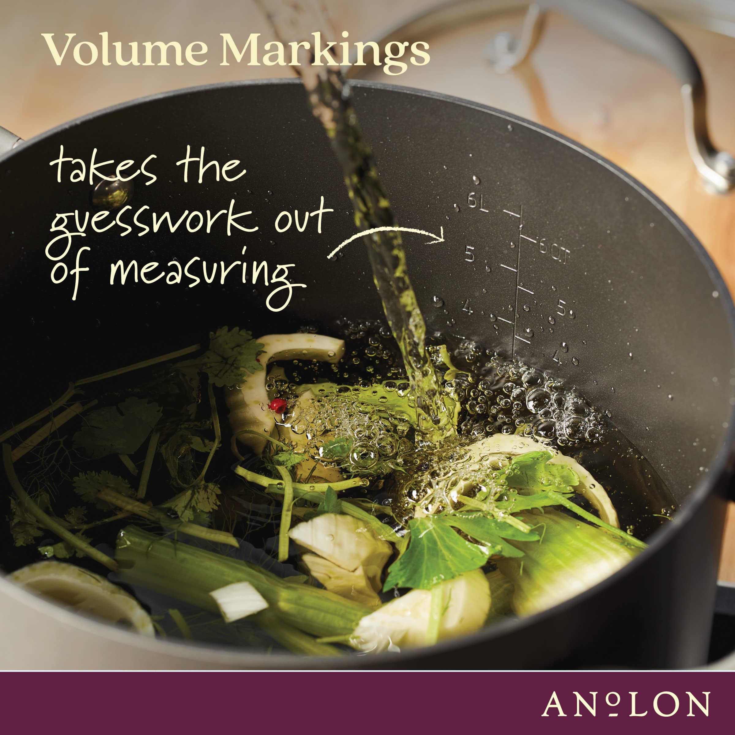 Anolon Advanced Home Hard-Anodized Nonstick Stockpot with Lid, 10 Quart Pot, Nonstick Pot, Moonstone