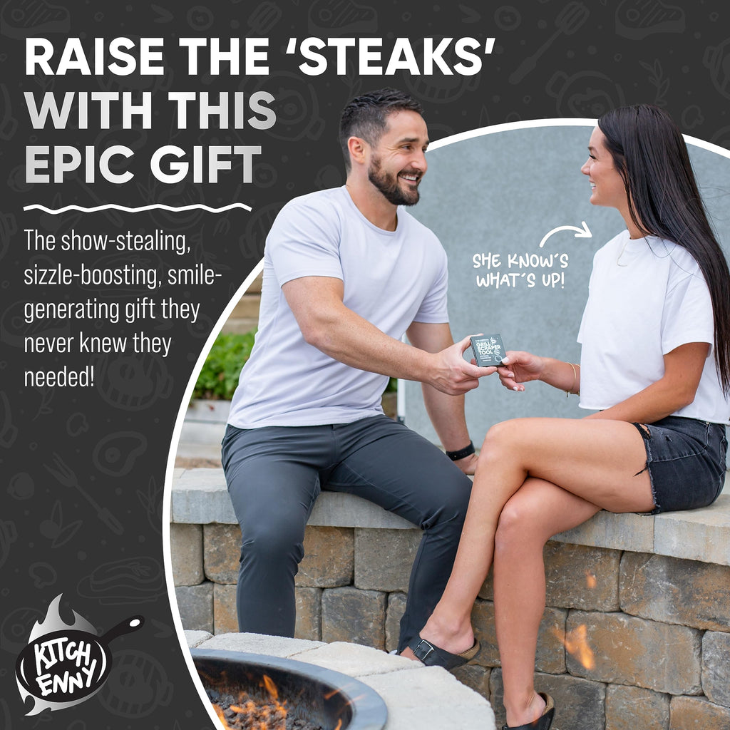KITCHENNY Bristle-Free Grill Scraper Gadget for Dads Who Like Grilling and Have Everything