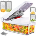 Geedel Vegetable Chopper with Container, 4 in 1 Food Chopper Veggie Slicer