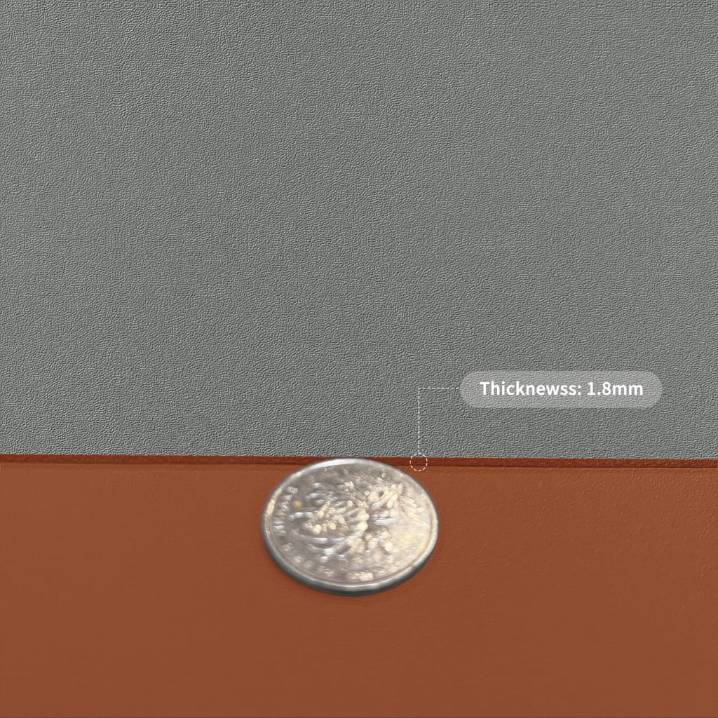Zinkooat Faux Leather Table Cover,1.8mm Thick,24x48 Inch Desk Cover,Large Desk Mat,Table Protector,Table Cover Protector,Table Protectors for Rectangle Tables(Brown+Gray,24x48)