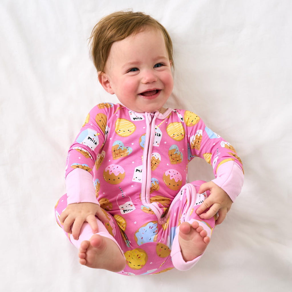 Little Sleepies Baby Pajamas, Pink Cookies & Milk, 2T