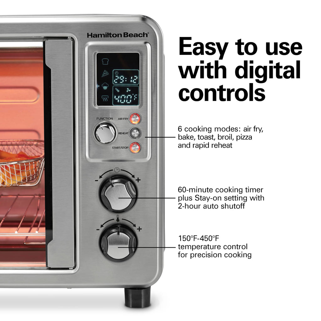 Hamilton Beach 6-in-1 XL Digital Air Fryer Toaster Oven Combo