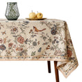 ISAENNE Designer French Linen Rectangular Tablecloth,102"x63"-Cornucopia