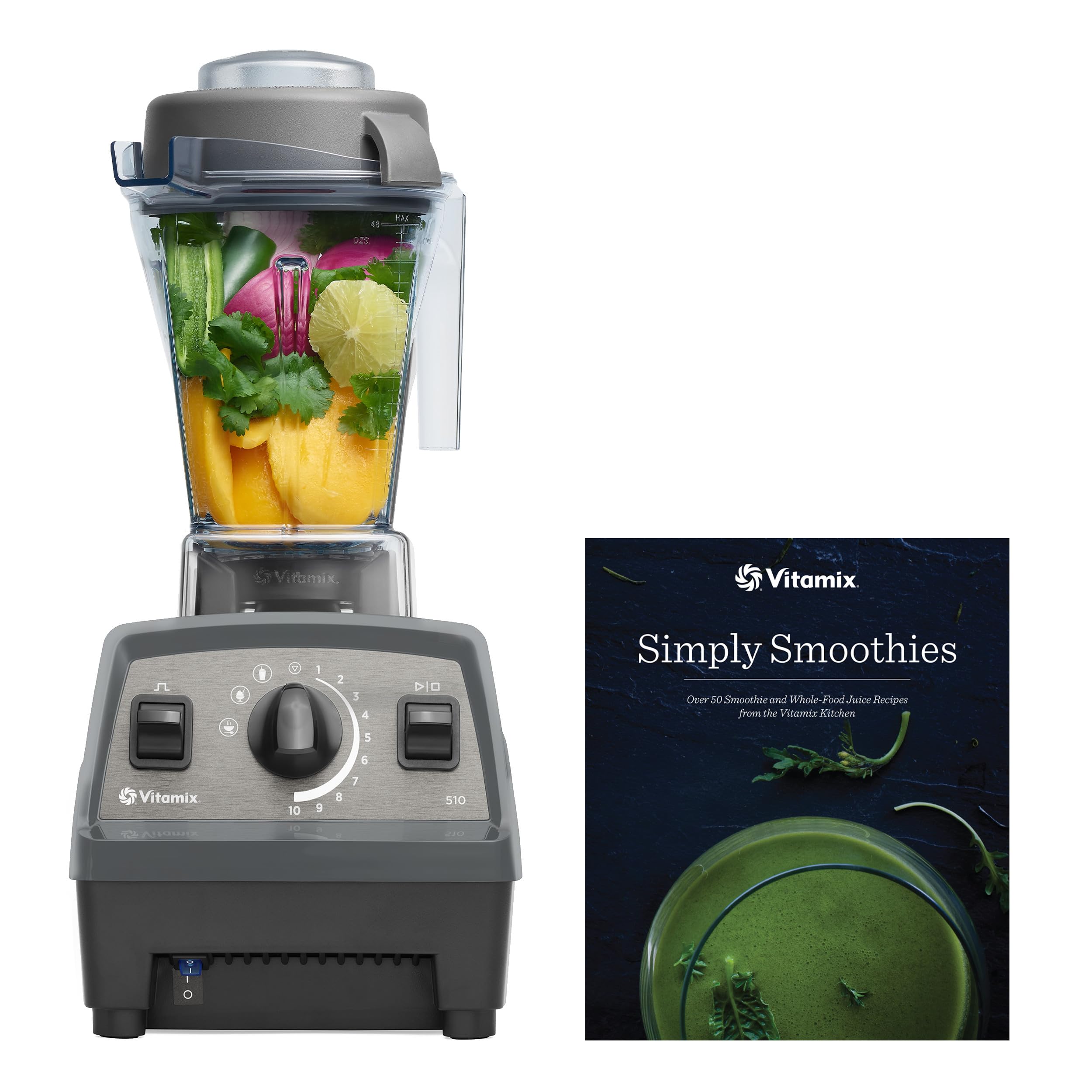 Vitamix Propel 510 Blender with Simply Smoothies Cookbook, 3 Preset Blending Programs, Professional-Grade, 48-oz Container, Slate