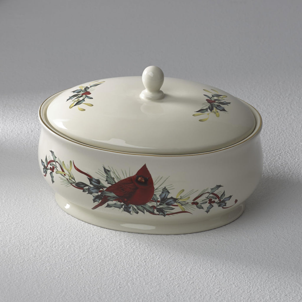 Lenox Winter Greetings Porcelain Covered Christmas Gravy Dish, 64oz