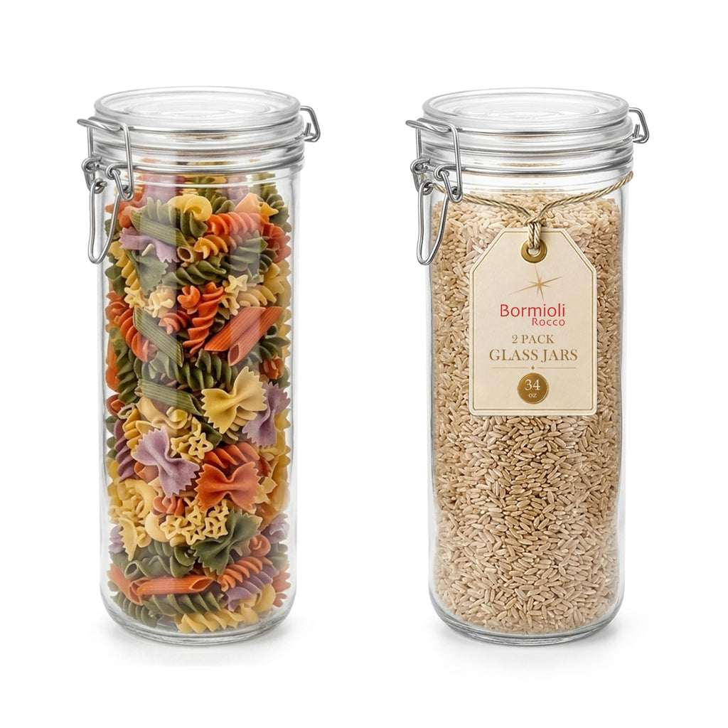Bormioli Rocco Fido Cylinder Jar 33.75 oz - Clear, Set of 2