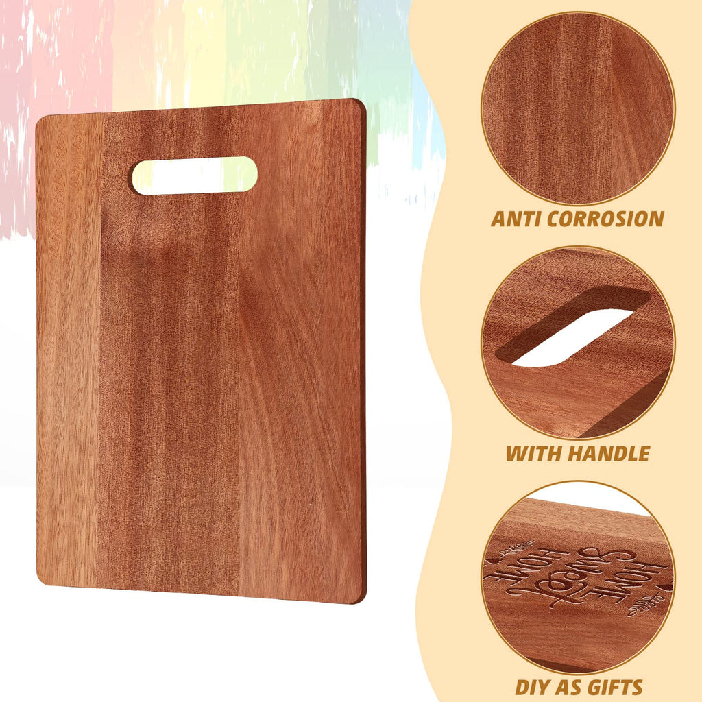 Vesici 18 Pack Laser Engraving Walnut Cutting Board Blanks, 12 x 9 Inch Walnut Cutting Boards with Handles, Bulk Craft Boards for Wood Burning, Custom Engraving Gifts