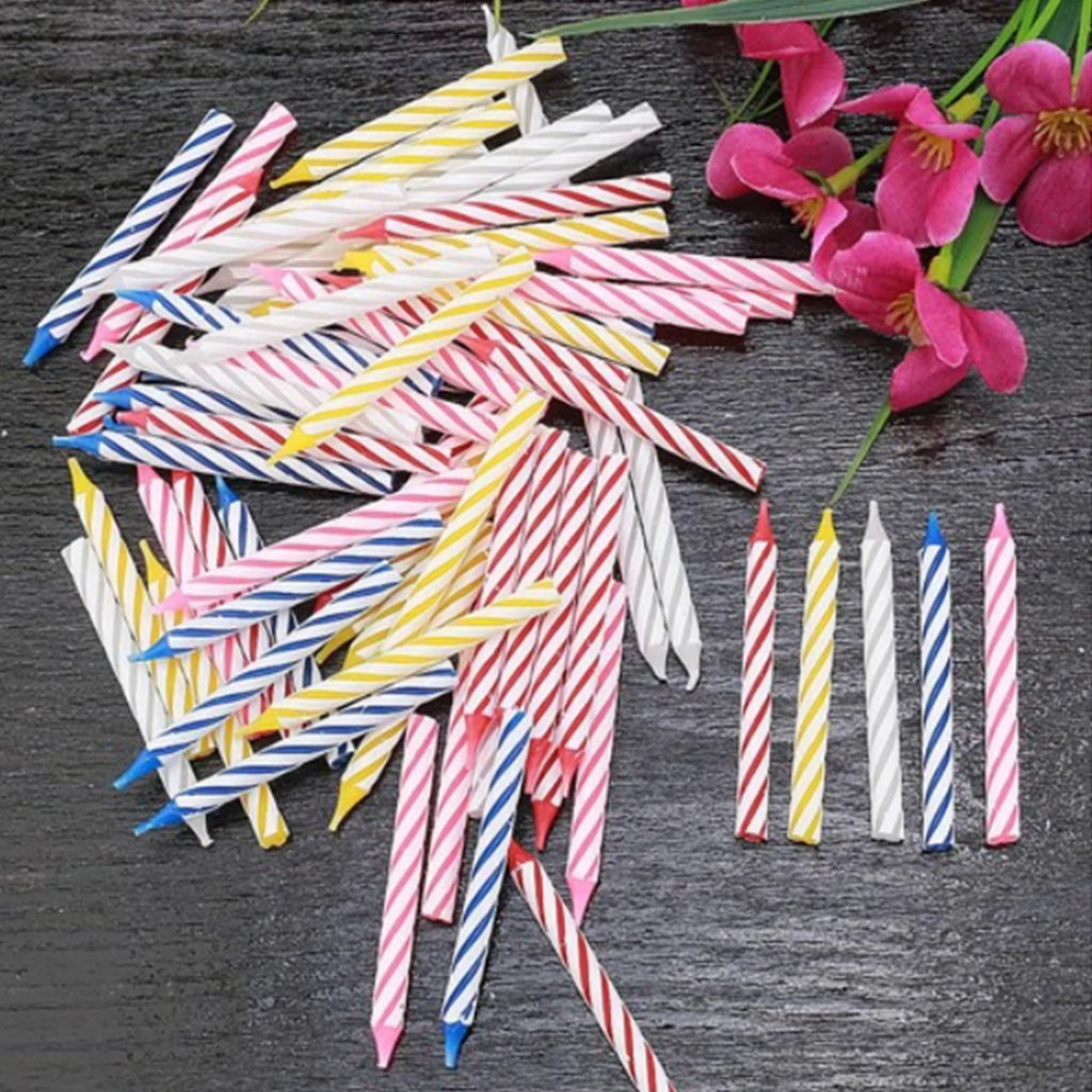 Bulk Birthday Candles for Cake – 72 Count Mixed Color Pack, Traditional Birthday Candles for All Ages & Party Themes
