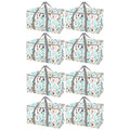 BALEINE 8-Pack Oversized Moving Bags with Reinforced Handles, Heavy-Duty Storage Tote for Clothes, Moving Supplies (Mosaic, 8-Pack)