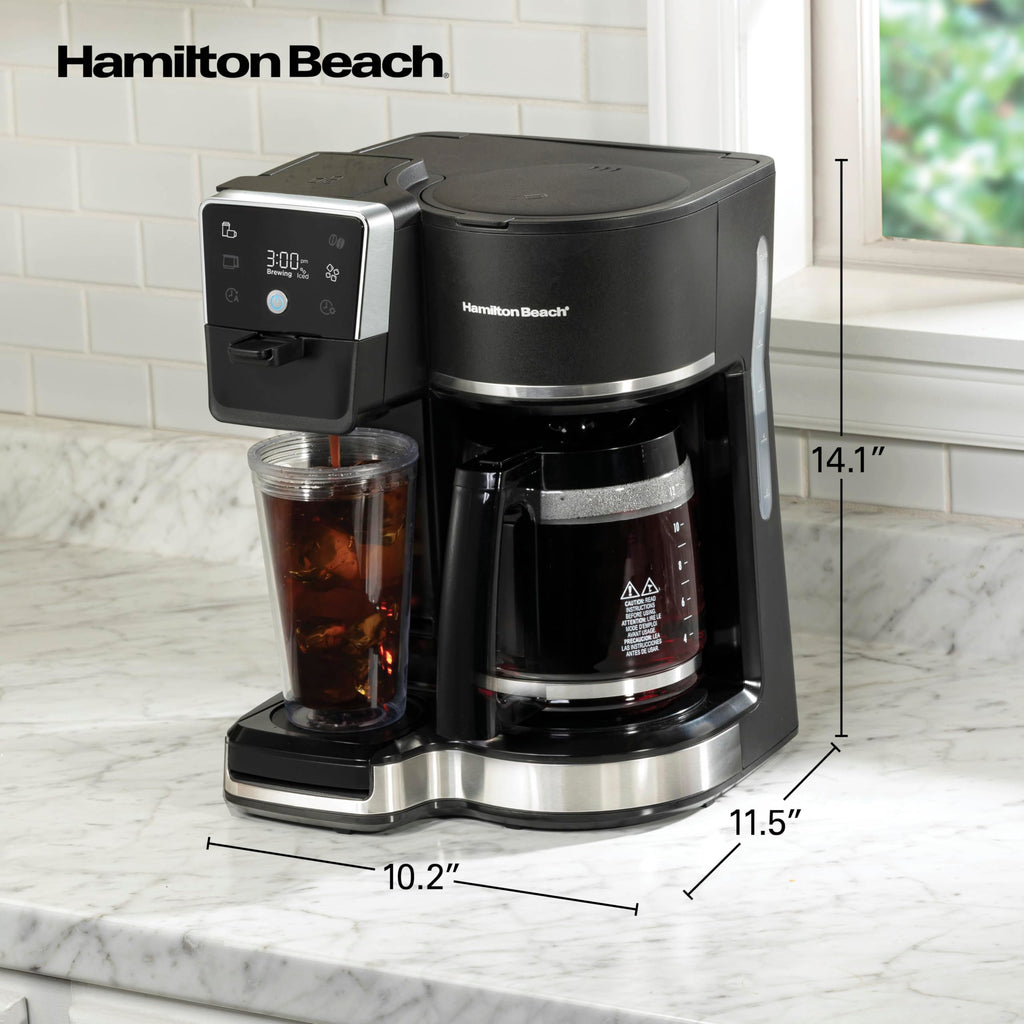 Hamilton Beach 2-Way Drip Coffee Maker & Single Serve Coffee Machine