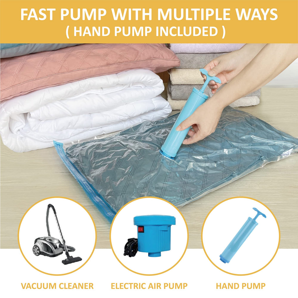Roomimaster Vacuum Storage Bags, Vacuum Seal Space Saver Bags for Clothing, Travel Lugggage, Carry-on, Blankets, Comforters, Pillow, Bedding, 10 Medium