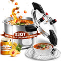 Wantjoin Aluminum Pressure Cooker 23Qt Pressure Canner, Pressure Pot with Pressure Control for Home Kitchen or Restraurant, Commercial Pressure Cooker with Gauge